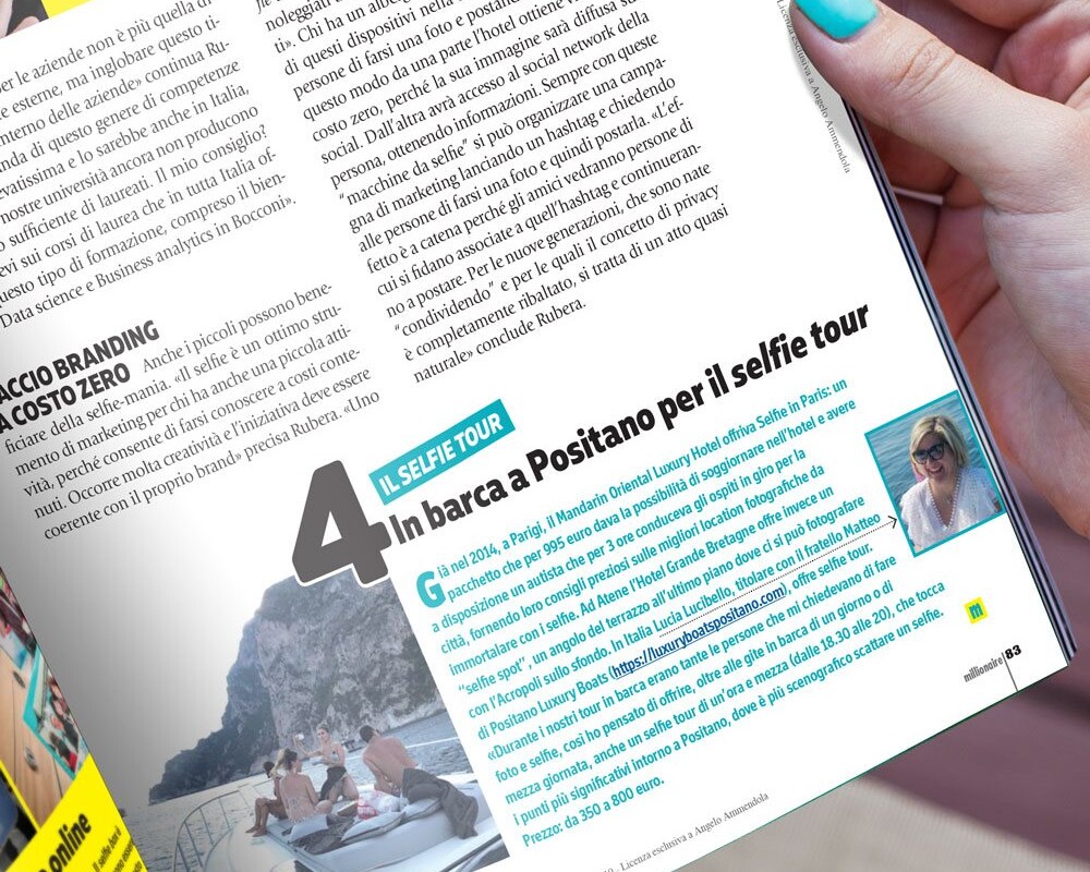SelfieTour su Millionaire | Luxury Boats Positano