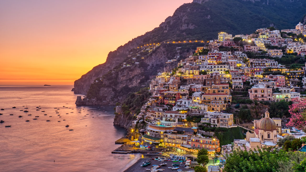 Positano by Sunset | Luxury Boats Positano